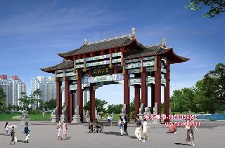 古建牌樓  牌樓設(shè)計(jì)圖  鴻景園林雕塑廠家