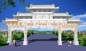 石雕牌樓設(shè)計(jì) 三門(mén)牌樓設(shè)計(jì)