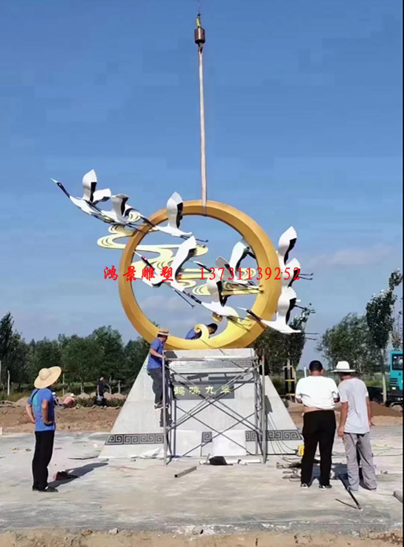 不銹鋼群鶴雕塑,廣場飛鶴雕塑 不銹鋼群鶴雕塑,廣場飛鶴雕塑
