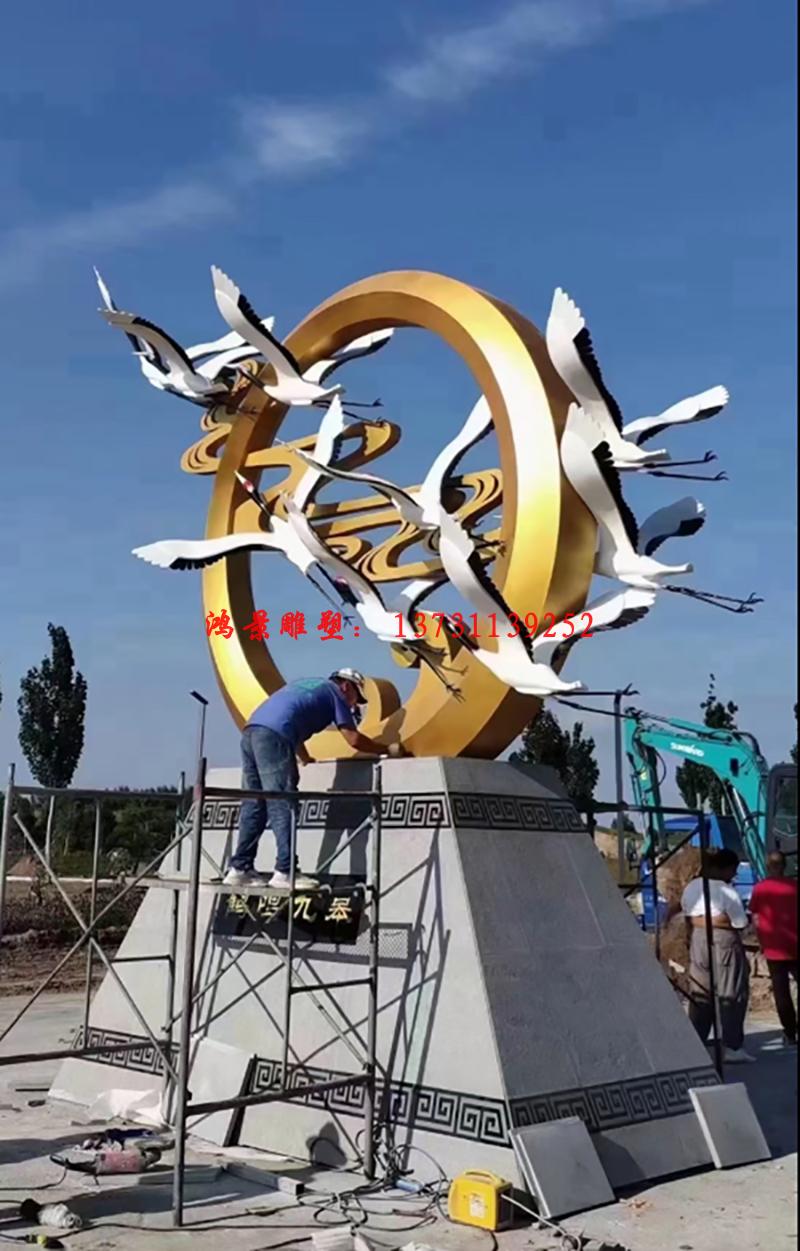 不銹鋼群鶴雕塑,廣場飛鶴雕塑 不銹鋼群鶴雕塑,廣場飛鶴雕塑